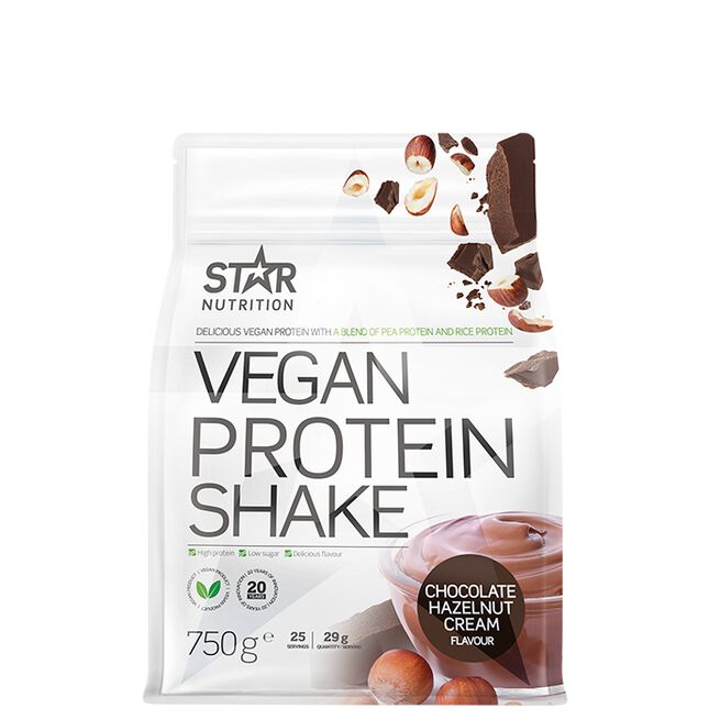 Vegan Protein Shake Veganskt Proteinpulver 750 g Chocolate Hazelnut