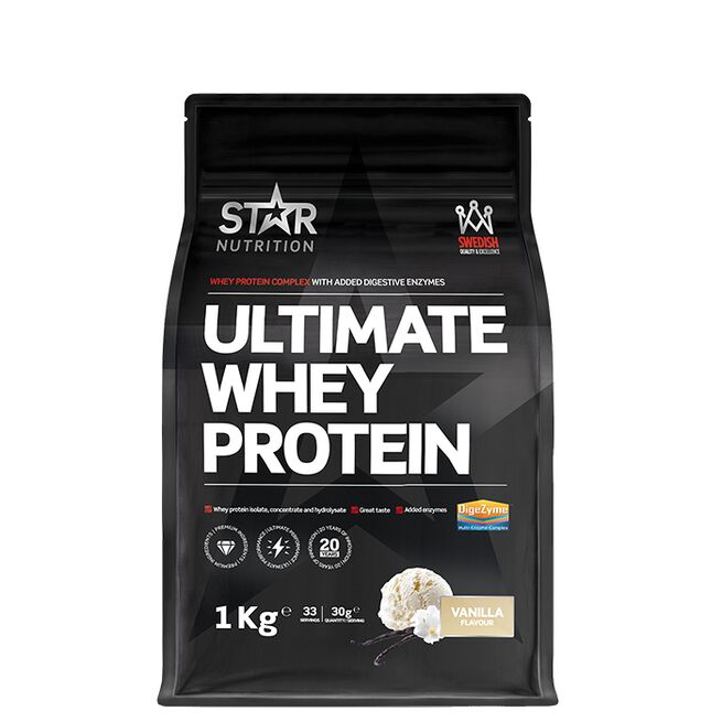 Ultimate Whey Vassleprotein 1 kg Vanilla