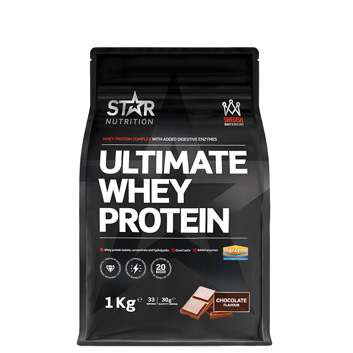 Ultimate Whey Vassleprotein 1 kg chocolate
