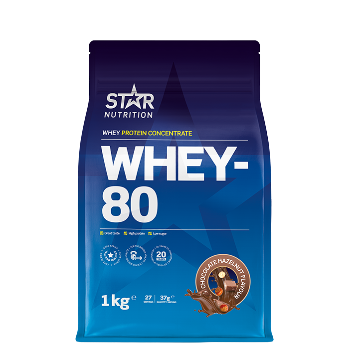 Whey-80 Vassleprotein 1 kg chocolate_hazelnut